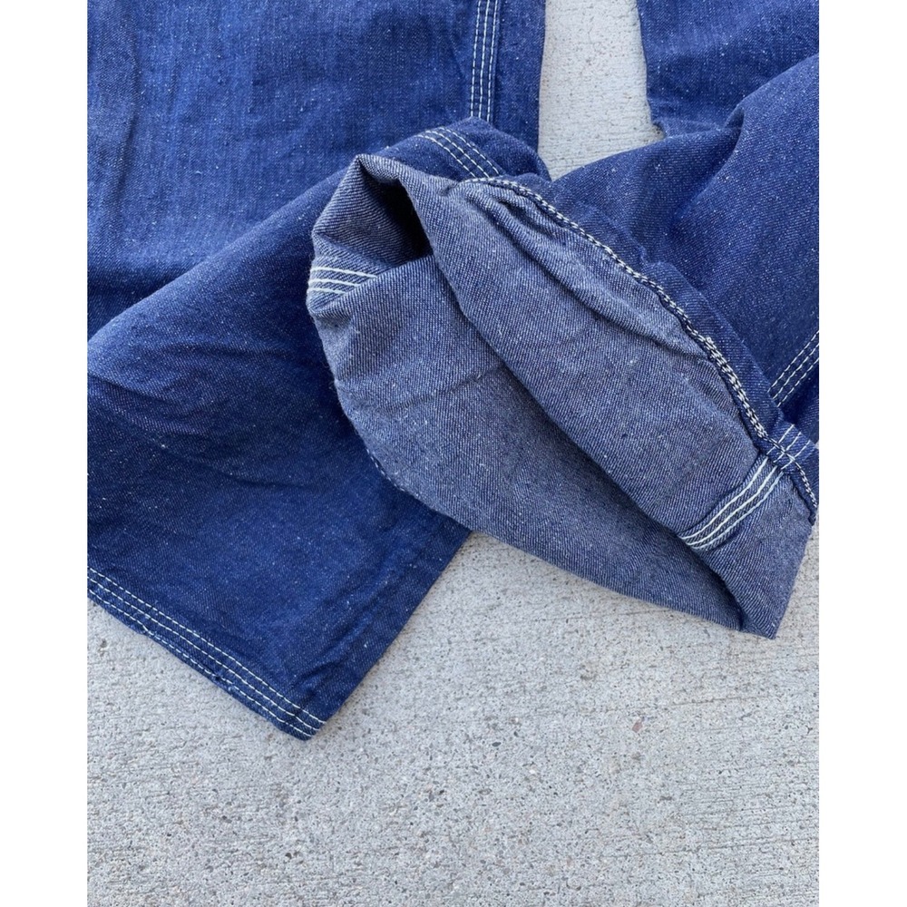 Vtg Big Smith Sanforized USA Made 1950s Denim Unlined Overalls Mens 44 x 30 - Picture 7 of 11